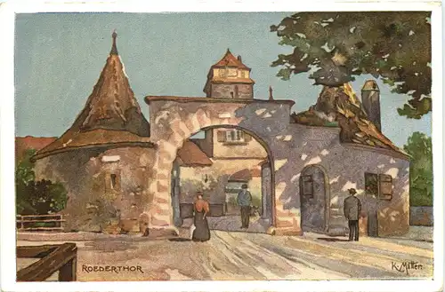 Rothenburg - Litho - Künstler AK K. Mutter -666608