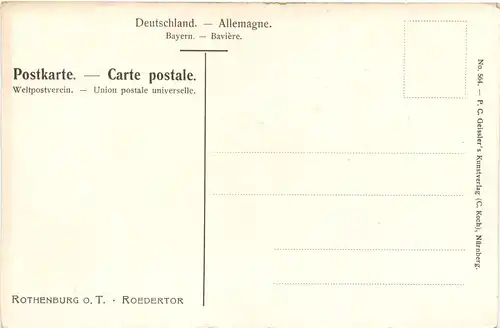 Rothenburg - Litho - Künstler AK K. Mutter -666608