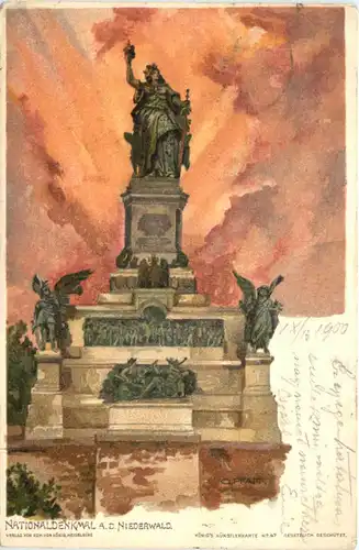 NAtionaldenkmal auf dem Niederwald - Litho -666682