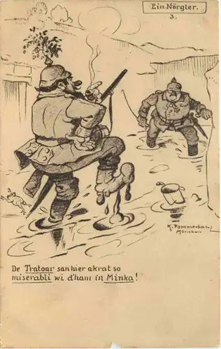 WW1 Humor - Ein Nörgler - Feldpost -666668