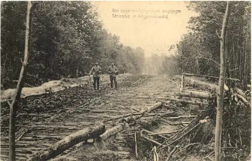 Strasse im Argonnenwald - Feldpost Ers.-In.-Regt 24 -667262