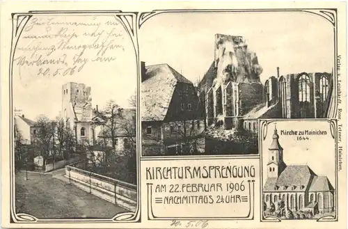 Hainichen - Kirchturmsprengung 1906 -667660