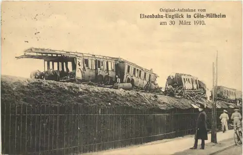 Eisenbahn Unglück in Köln-Mülheim 1910 -667642