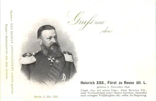 Heinrich XXII - Fürst zu Reuss -667722