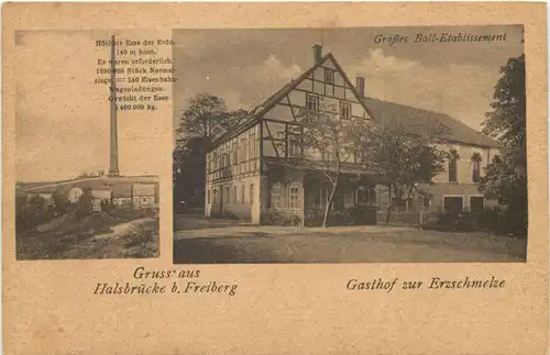 Gruss aus Halsbrücke bei Freiberg - Gasthof zur Erzschmelze -667850