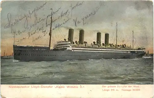 Norddeutscher Lloyd Dampfer Kaiser Wilhelm II -667870