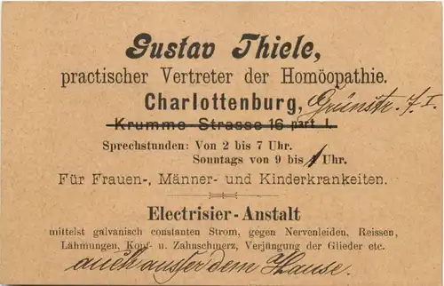 Charlottenburg - Gustav Thiele - Homöopathie -667940