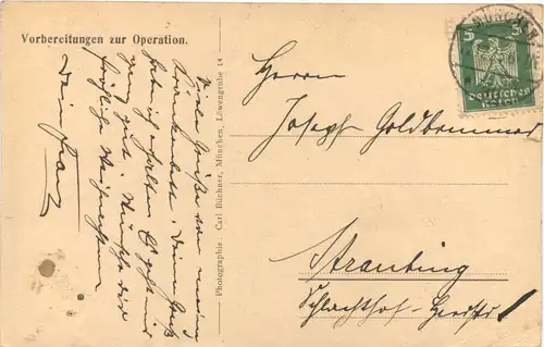 Krankenanstalt München-Nympfenburg - Vorbereitung der Oparation -667976