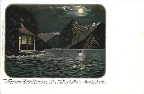Die Tellsplatte im Mondschein - Litho -668214
