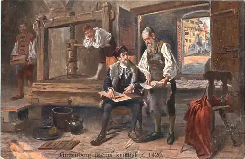 Guttenberg pocina knihtisk 1420 -668322