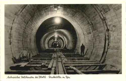 Lechspeicher Rosshaupten der BAWAG - Druckstollen im Bau -668286