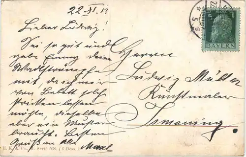 Hirsch - Künstler Ak -668346