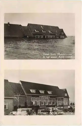 Hotel Smit - Middenmeer - In het water April 1945 -668568