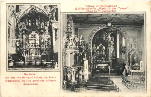 Triberg im Schwarzwald - Wallfahrtskirche Maria in der Tanne -668628