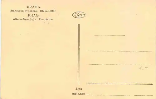 Praha - Altneu Synagoge - Judaika -669044