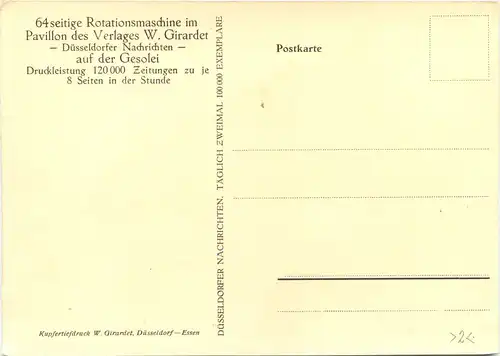 Düsseldorf - Rotationsmaschine Verlag W. Girardet -669168