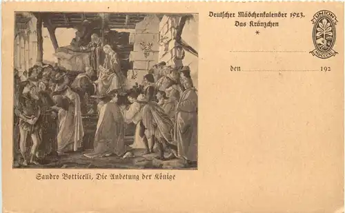 Künslter Ak Sandro Botticelli - Anbetung der Könige -669358