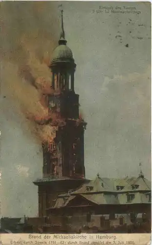 Hamburg - Brand der Michaeliskirche -669534