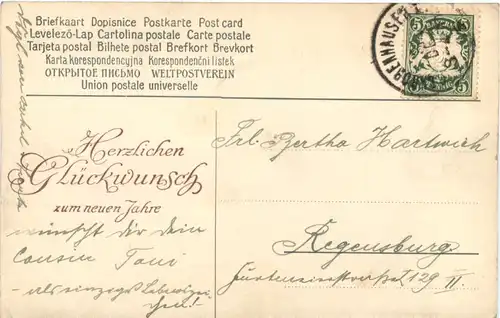 Neujahr - Frau im Schnee -669400