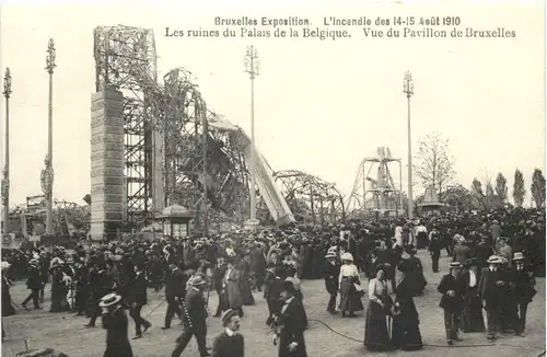 Bruxelles Exposition - L Incendie 1910 -669488