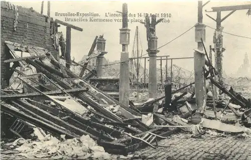 Bruxelles Exposition - L Incendie 1910 -669486