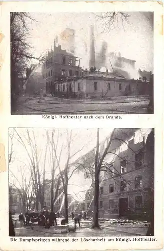 Stuttgart - Brand des königlichen Hoftheaters -669546