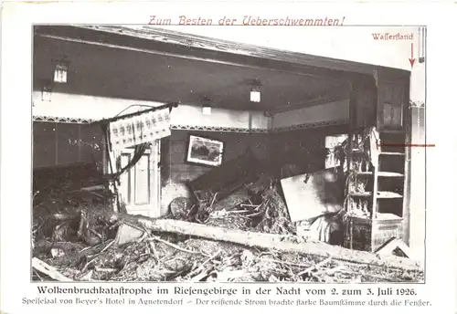 Agnetendorf - Wolkenbruchkatastrophe im Riesengebirge 1926 -669564