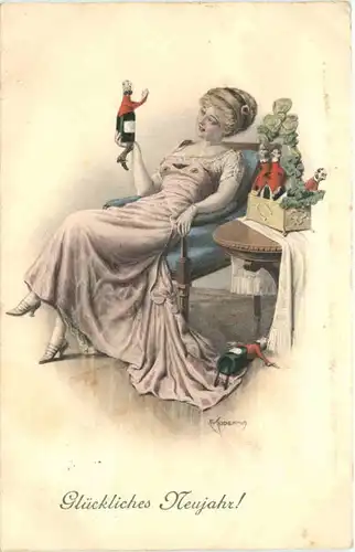 Neujahr - Frau mit kleinem Mann -669764