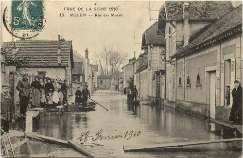 Melun - Crue de la Seine 1910 -669978