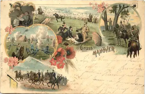 Gruss vom Manöver - Litho -670304