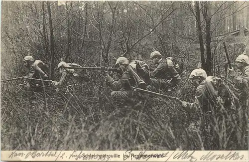 Schleichpatrouille im Argonnerwald - Feldpost -670226