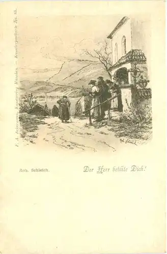 Künstler Ak Rob Schleich - Der Herr behüte Dich -670414