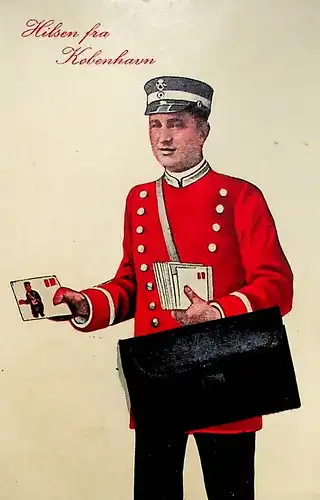 Hilsen fra Kobenhavn - Leparello - Postbote -670488