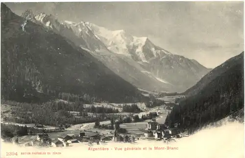 Argentiere - Vue generale et le Mont Blanc -541974