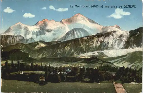 Le Mont-Blanc vue prise de Geneve -542426