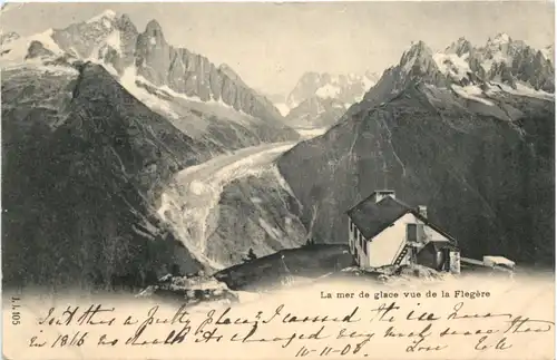 Chamonix, La mer de glace vue de la Flegere -542370