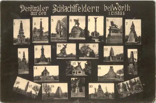 Denkmäler auf den Schlachtfeldern bei Wörth im Elsass -543104