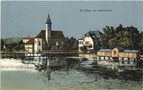 St. Alban bei Diessen am Ammersee - Künstler Ak Eugen Felle -670568
