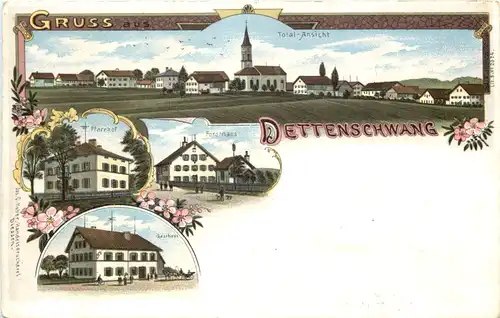 Gruss aus Dettenschwang bei Diessen am Ammersee - Litho -670616