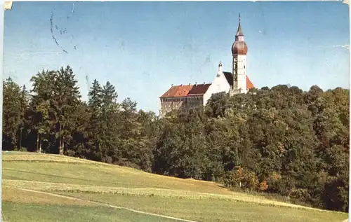 Andechs, Kloster von Südwest gesehen -544656