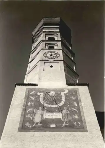 Andechs, Kloster, Sonnenuhr am Turm der Klosterkirche -544956