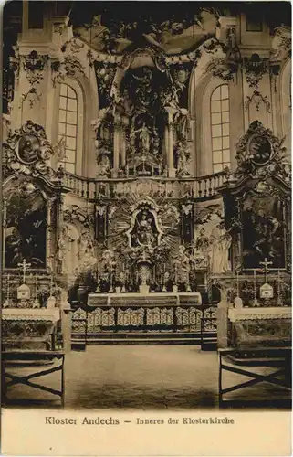 Andechs, Kloster, Inneres der Klosterkirche -544798