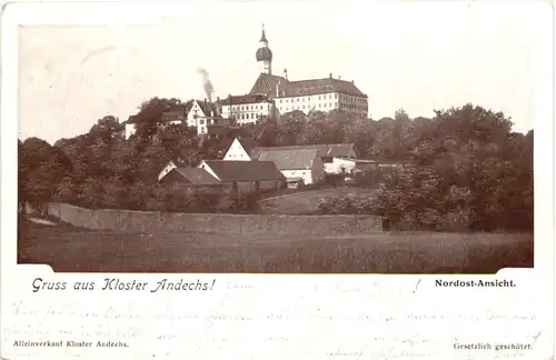 Andechs, Kloster, Grüsse, Nordost-Ansicht -544998