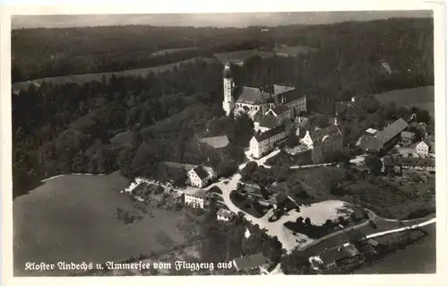 Andechs, Kloster, v. Flugzeug aus -545334