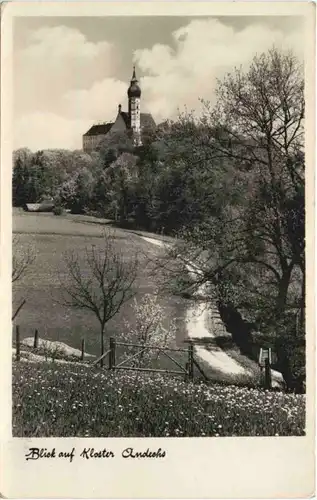 Andechs, Blick auf Kloster -545252