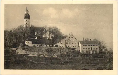 Andechs, Gasthaus Wastian am Fusse des Klosters mit Saalbau 1925 -545434