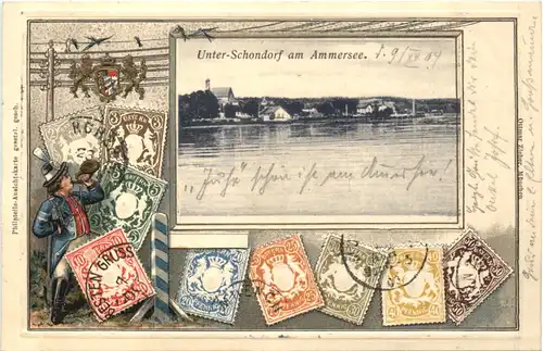 Unterschondorf am Ammersee - Briefmarken - Litho -670784