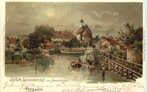 Unterschondorf am Ammersee - Litho -670788