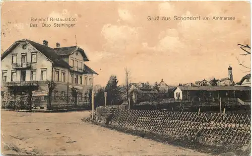 Gruss aus Schondorf am Ammersee - Bahnhof TRestauration -670726