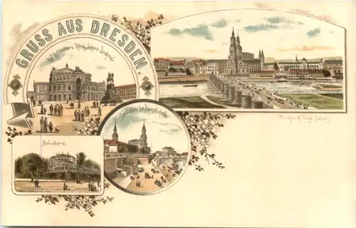 Gruss aus Dresden - Litho -671504